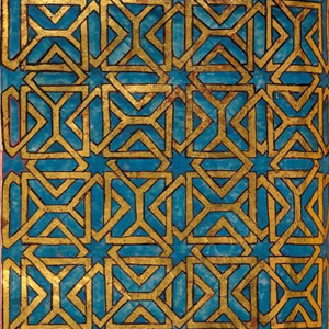 Kennicott Bible: carpet page with geometrical decoration. La Coruña, Spain, 1476. MS. Kennicott 1, fol. 123r © Bodleian Library, University of Oxford