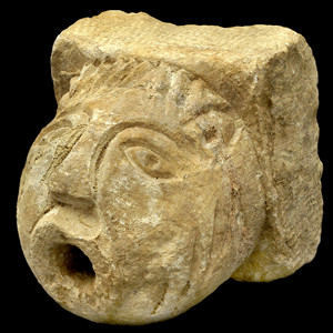 Lion’s head: limestone sculpture adorning the fountain in Sepphoris. Galilee, third/fourth century CE © photo G. Laron