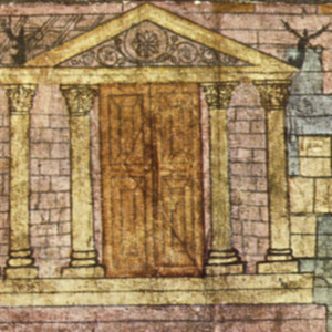 Wall painting in Dura-Europos synagogue: ‘Closed Temple’. Syria, third century CE. © National Museum of Damascus.