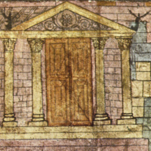 Wall painting in Dura-Europos synagogue: ‘Closed Temple’. Syria, third century CE. © National Museum of Damascus.